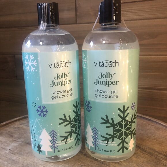(2) Vitabath Jolly Juniper Shower Gel - 33.8 oz Each